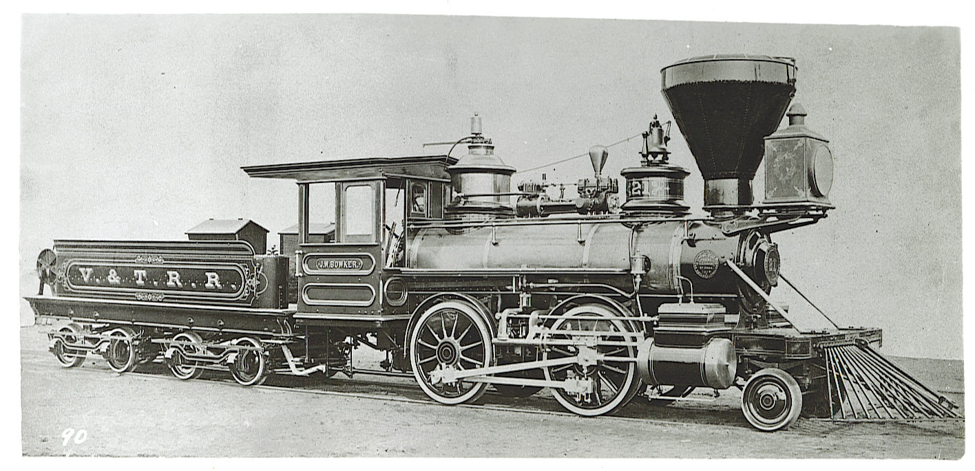 Virginia & Truckee Locomotive No. 21 – J.W. Bowker (on loan from the CSRM)