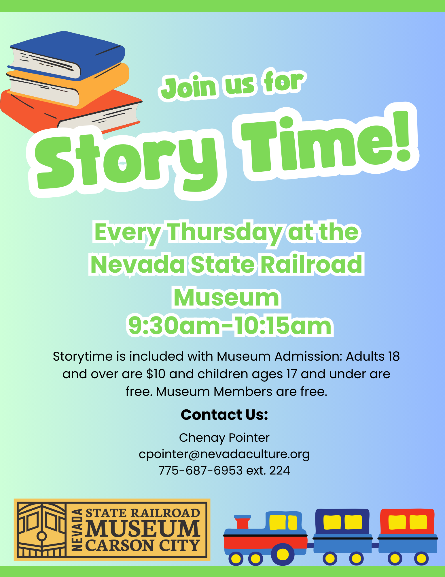 Story Time! | Nevada State Railroad Museum, Carson City